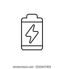 battery icon Flat logo isolated symbol