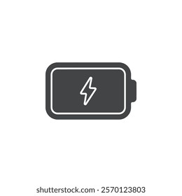 battery icon Flat logo set collection