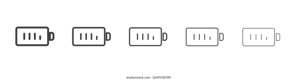 Icono de la batería logotipo de contorno simple plano