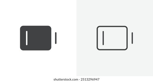 Battery icon flat and simple set design