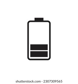 battery icon in flat style with background.