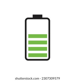 battery icon in flat style with background.