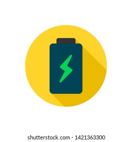 battery icon. Flat style design