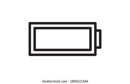 Battery icon flat style graphical symbol. Can be used for web and mobile apps.
