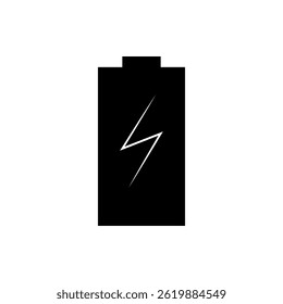 Icono de batería estilo plano aislado. Vector