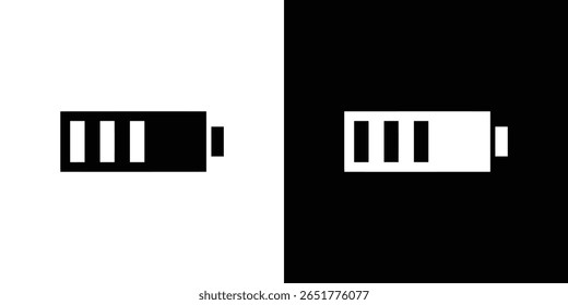 Battery icon of a flat style vector