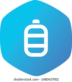 Battery icon, flat symbol vector design. Great for mobile app, web design, print materials, etc.