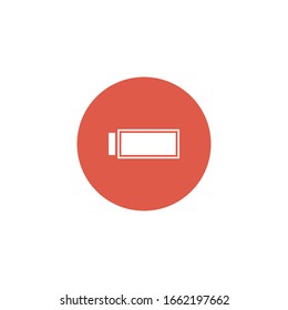 Diseño de vectores planos con icono de batería.
