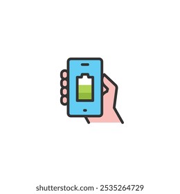Battery icon flat vector design
