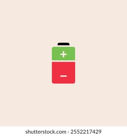 Battery icon flat vector design. 02