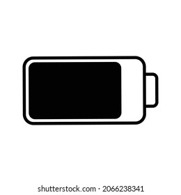 battery icon flat vector. Energy phone on white backround