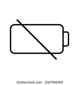 battery icon flat vector. Energy phone on white backround
