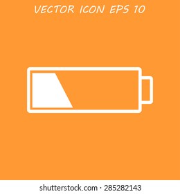 Battery icon. Flat vector illustrator Eps 10