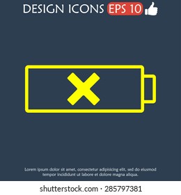 Battery icon. Flat vector illustrator Eps 10