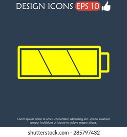 Battery icon. Flat vector illustrator Eps 10