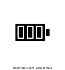 Battery icon Flat vector set outline