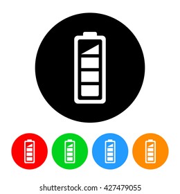 Battery Icon in Four Colors