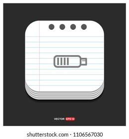 Battery icon - free vector icon