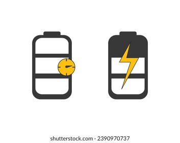 El icono de la batería está totalmente cargado y cargado