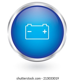 battery icon glossy button