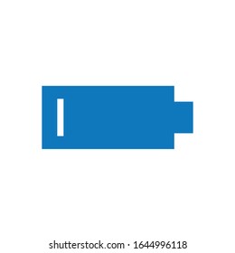 Battery icon glyph blue vector