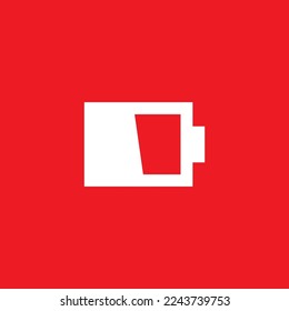 Battery icon, graphic resource template, vector illustration.