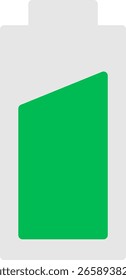 Icono de batería con nivel de Recargo verde