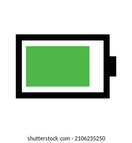 Icono de la batería. Cargo verde restante. Vector.