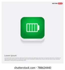 Battery Icon Green Web Button