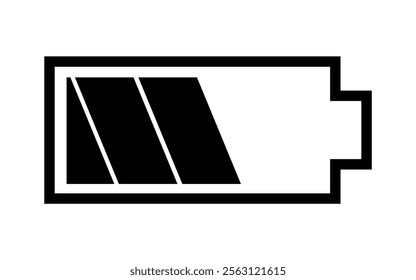 battery icon Horizontal vector illustration