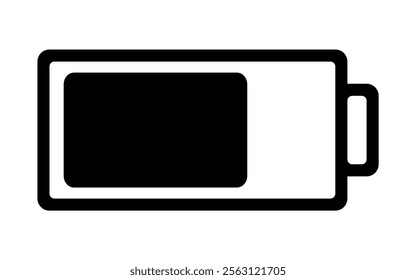 battery icon Horizontal vector illustration