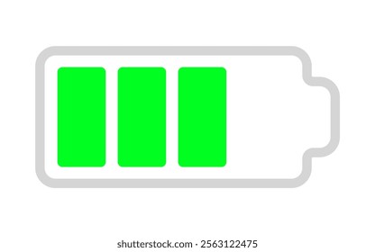 battery icon Horizontal vector illustration