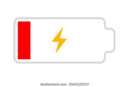 battery icon Horizontal vector illustration