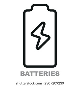 Battery icon ideal for a website or as a graphic to show battery status.