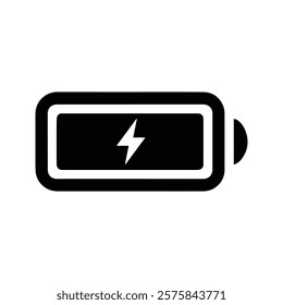 Battery icon. Illustration of Battery charging indicator. Battery charging sign. Battery energy level.