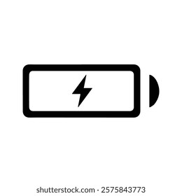 Battery icon. Illustration of Battery charging indicator. Battery charging sign. Battery energy level.