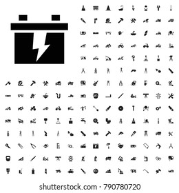 Battery icon illustration isolated vector sign symbol. editable construction icons vector set.