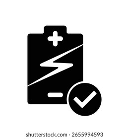 Modelo de design vetorial de ilustração de ícone de bateria