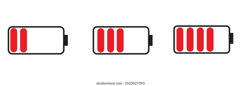 Battery Icon Illustration Vector Set design eps 10