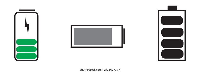 Battery Icon Illustration Vector Set design eps 10