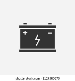 Battery icon illustration,vector auto sign symbol
