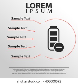 battery icon. infographics template
