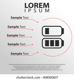 battery icon. infographics template