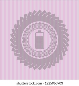battery icon inside badge with pink background