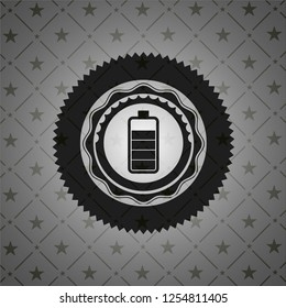 battery icon inside dark badge or emblem