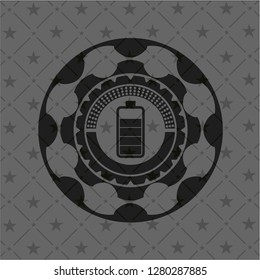 battery icon inside dark badge or emblem