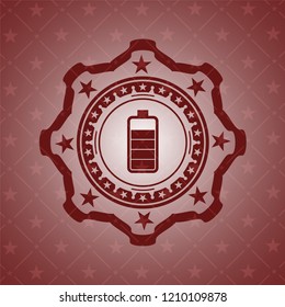 battery icon inside red icon or emblem