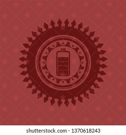 battery icon inside red emblem