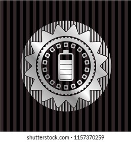 battery icon inside silver badge