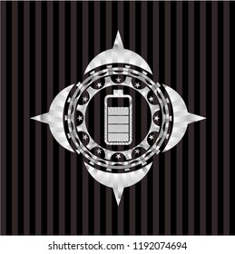 battery icon inside silver badge